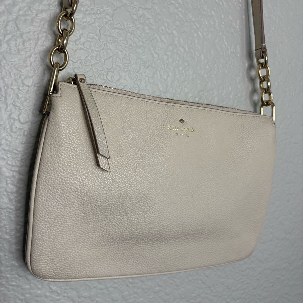 Kate Spade Crossbody Purse Light Cream Tan Neutral